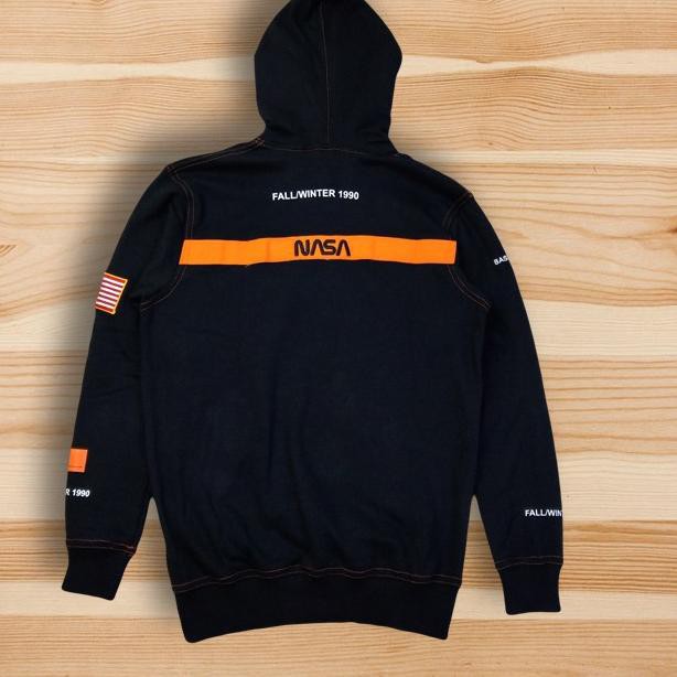 TERLARIS JAKET SWEATER HOODIE NASA X HERON PRESTON FW '90 BLACK AUTHENTIC ORIGINAL [M3]