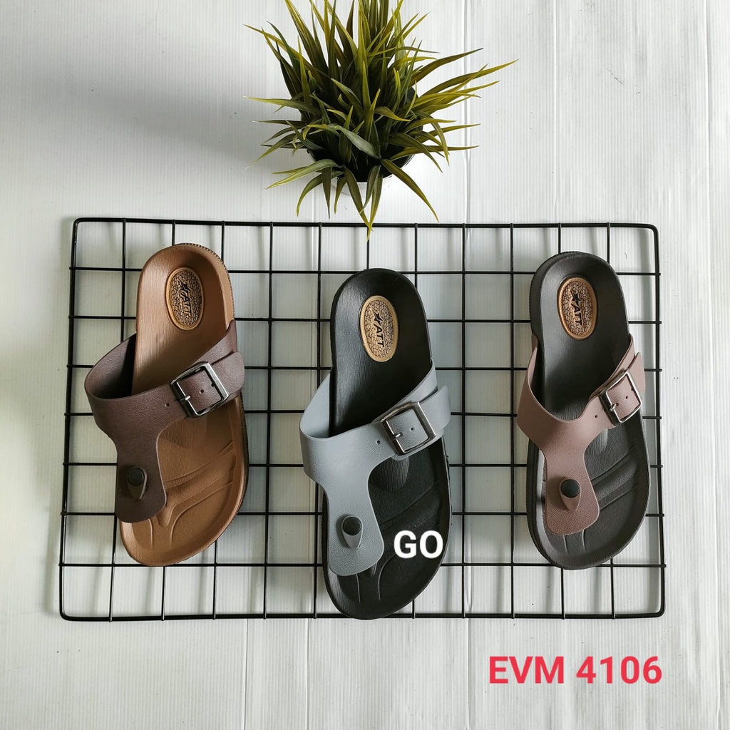 BB ATT EVM 4106 SANDAL KARET PRIA NYAMAN ANTI AIR RINGAN AWET LENTUR