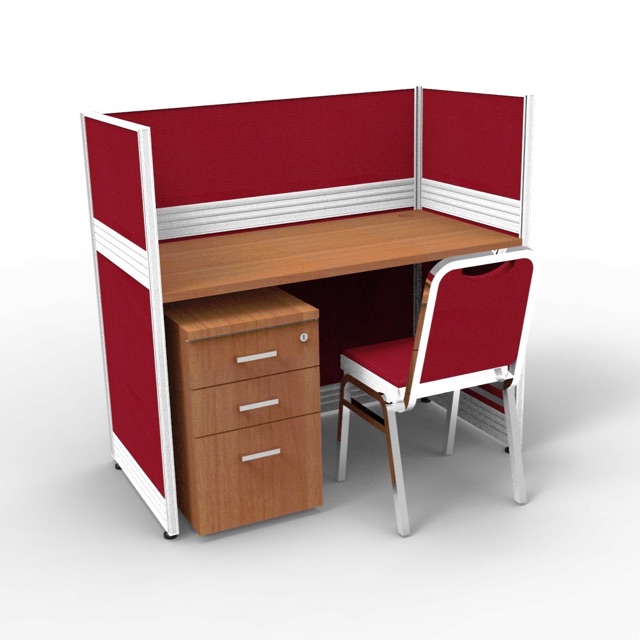 Jual Meja Partisi Kantor 1 Staff Meja Kerja Partisi P120 X 60 X T120 Cm Workstation Kantor