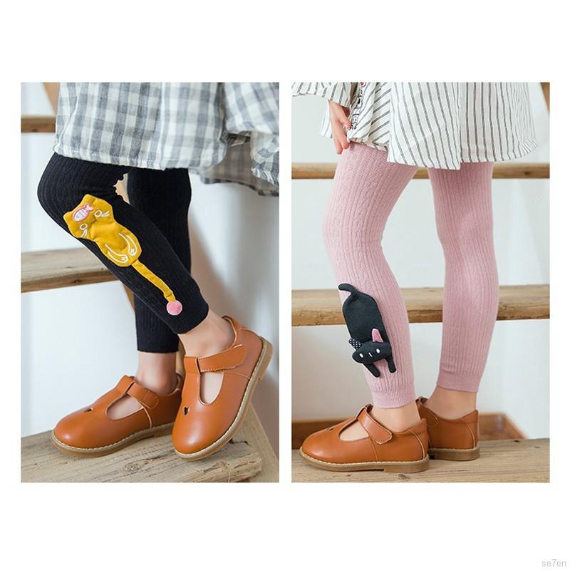 Celana Legging  Panjang Motif Kartun Kucing untuk Anak  