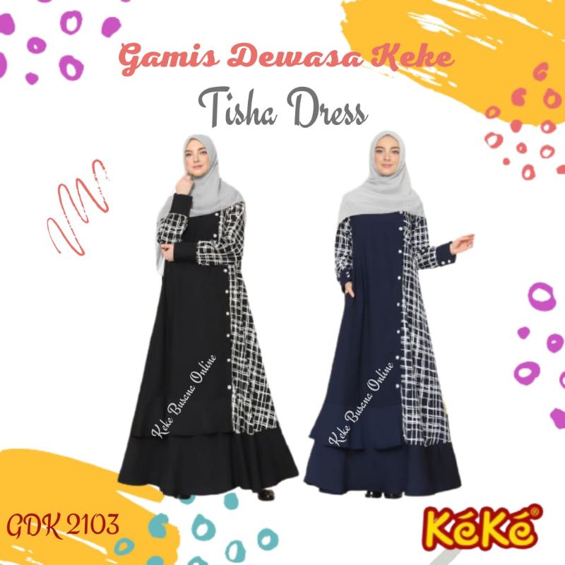 Gamis Dewasa Keke ~ Tisha Dress (GDK 2103) ~