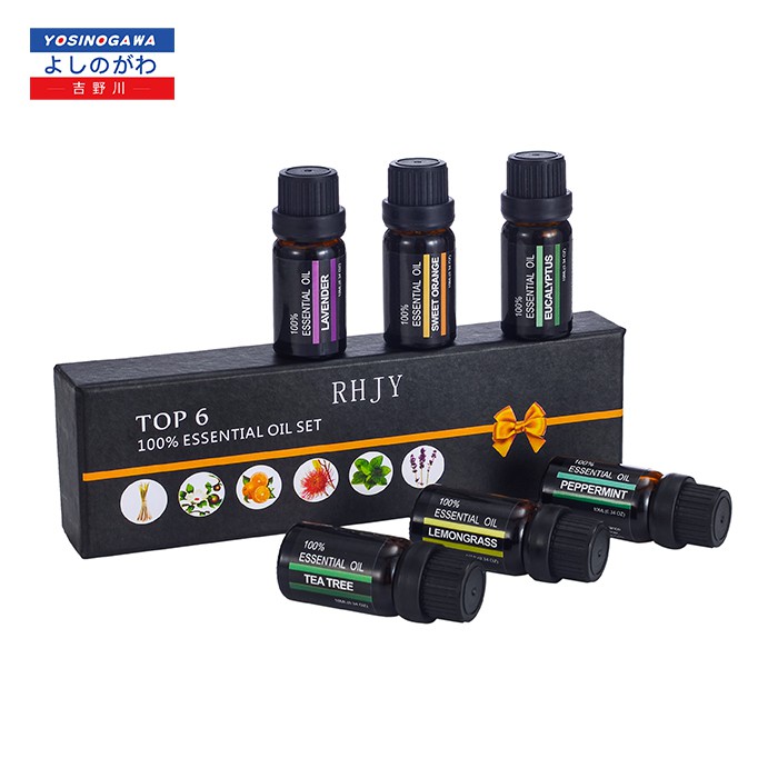 Oil aromaterapi paket 6 PCS Minyak Aromaterapi esensial Oil 10 Ml - yosinogawa