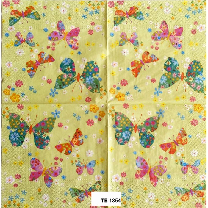 Tisu Napkin Kerajinan Decoupage Eropa 33X33 CM TE 1354 TTS