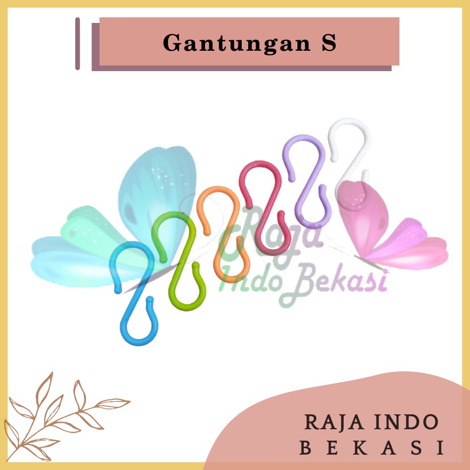 Rajaindobekasi Hook S Gantungan Serbaguna Cantolan Pot Dinding Tembok Pot Gantung Pagar Bunga Tanaman Hias Kuat Bagus Hanger Pengait Sling - Bukan Gantungan Cantolan Besi Kawat