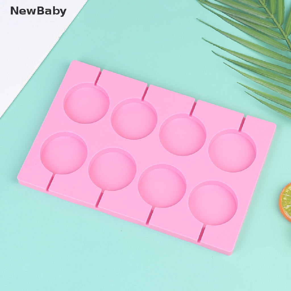 Cetakan Permen Lolipop 8 Lubang Bahan Silikon Untuk Dekorasi Kue