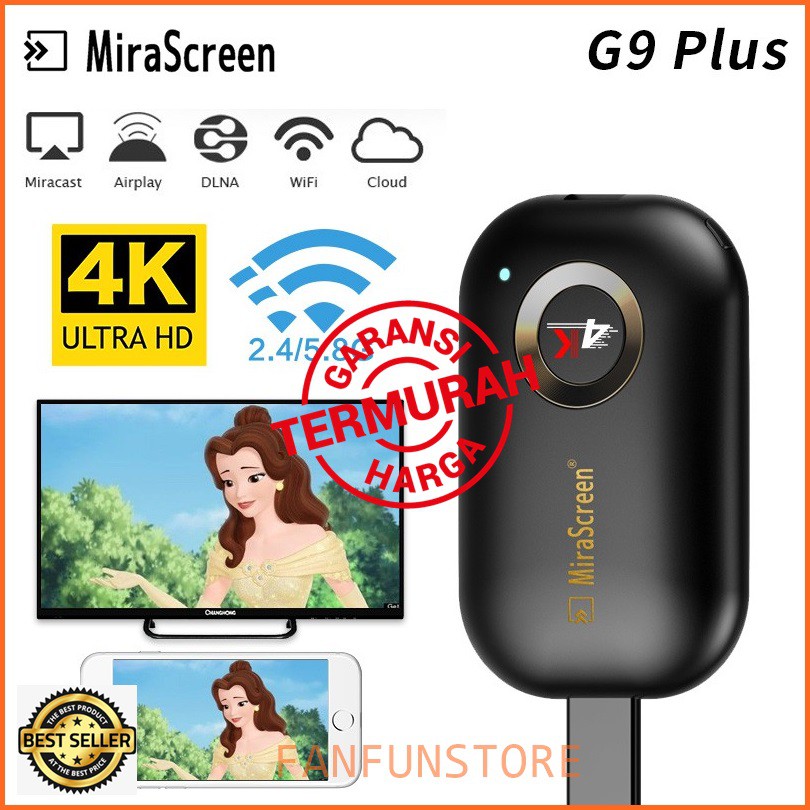 Anycast Wireless Hdmi dongle 5G+2.4G MiraScreen G9 plus 4K Dual band/HDMI/HDMI DONGLE/ANYCAST