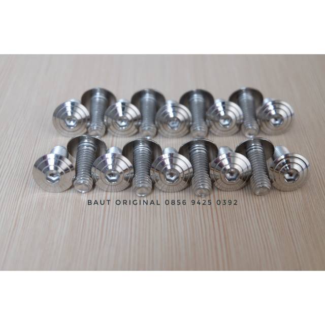 baut disk ulir probolt stainless silver plated original thailand