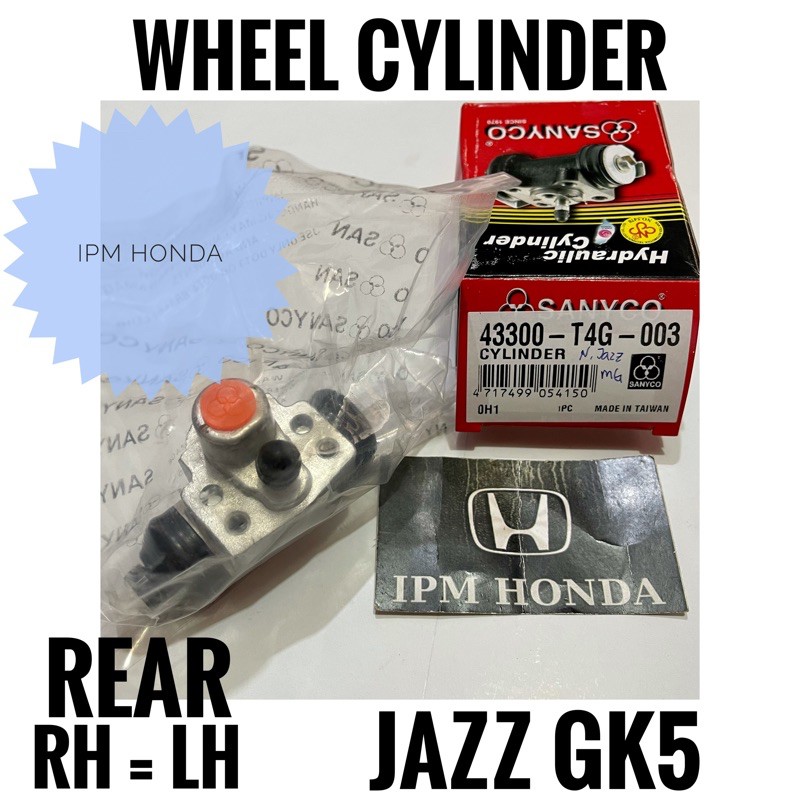 Wheel Cylinder Master Rem Belakang Honda Jazz GK5 2014 2015 2016 2017 2018 2019 2020 44300 T4G