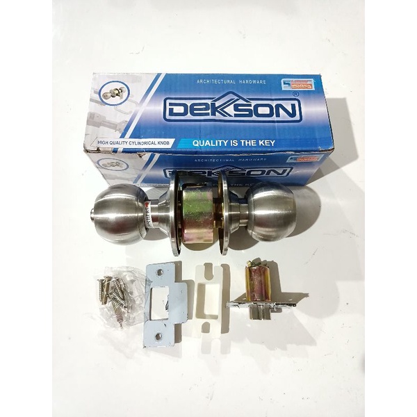 Kunci Bulat Dekson KC BL DKS 8587 BK SSS / Kunci bulat pintu kamar mandi Dekson