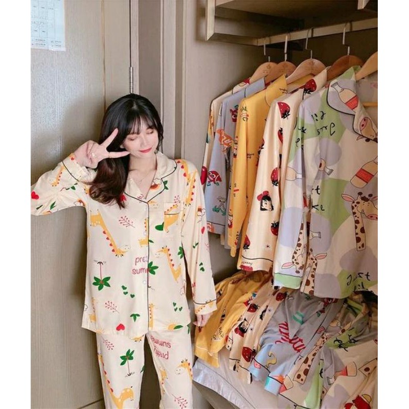 PIYAMA PP BAJU TIDUR WANITA IMPORT motif