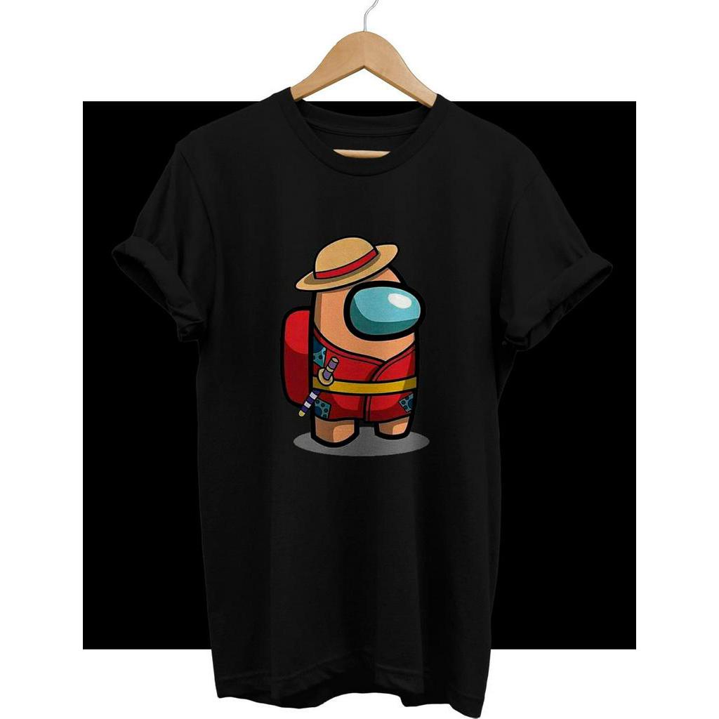 KAOS TSHIRT AMONG US ONE PIECE LUFFY SAMURAI WANO KATUN COMBED 30S