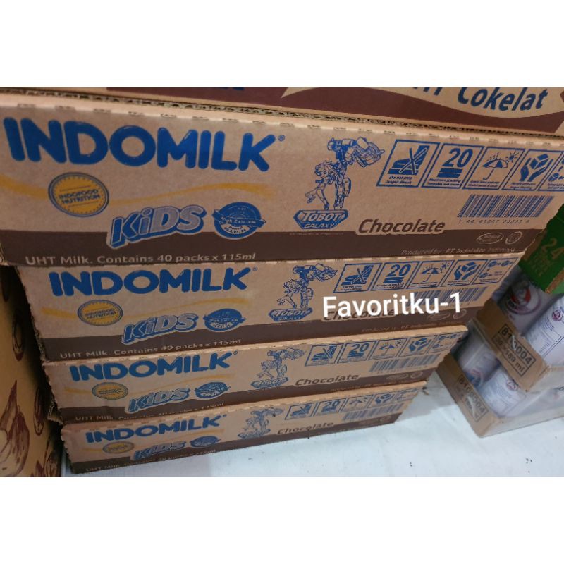 Jual INDOMILK Susu UHT Steril Cokelat 115 ml. 1Dos Isi 40 Kotak