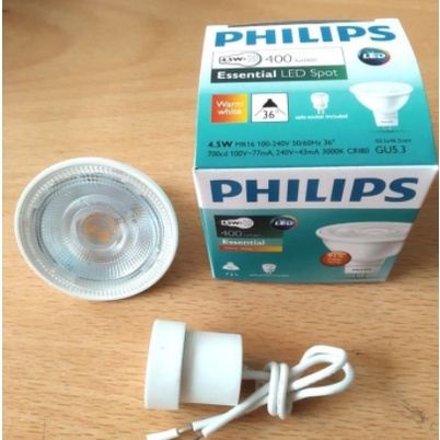 LAMPU HALOGEN LED SPOT PHILIPS 4.5 WATT 4.5WATT 4.5 W 220V LAMPU MR16