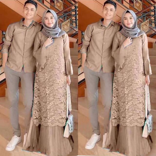 PREMIUM ORIGINAL(REALPIC) COUPLE , BAJU COUPLE SUAMI ISTRI GAMIS KOKO KEMEJA LENGAN PANJANG