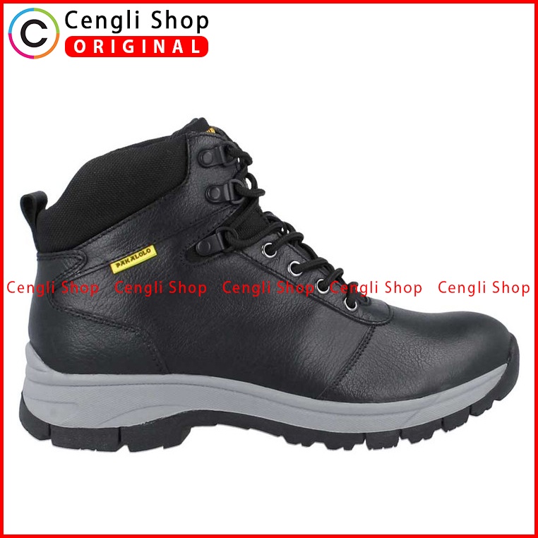 SEPATU BOOT PAKALOLO PRIA ORIGINAL CASUAL KULIT ASLI HITAM PB22