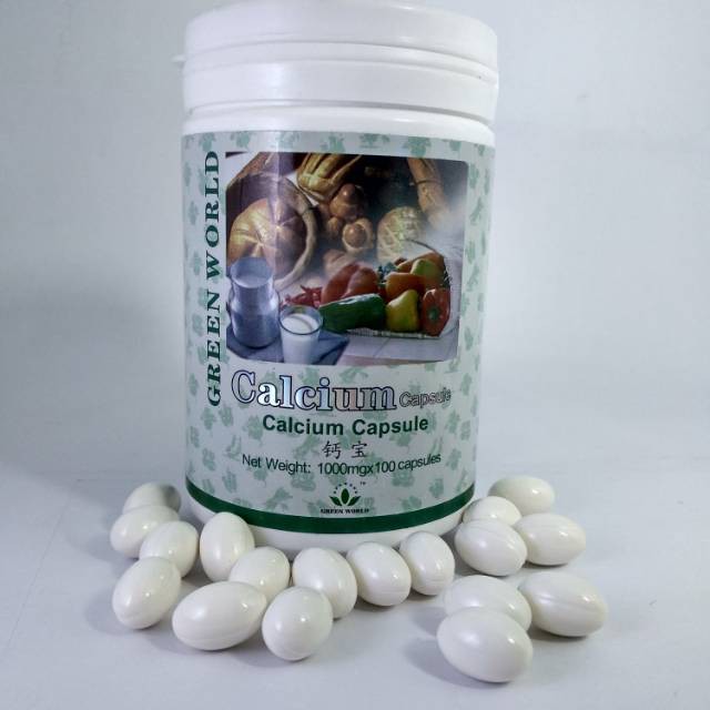 CALCIUM SOFTGEL GREEN WORLD/OBAT OSTEOPOROSIS/PENINGGI BADAN ASLI