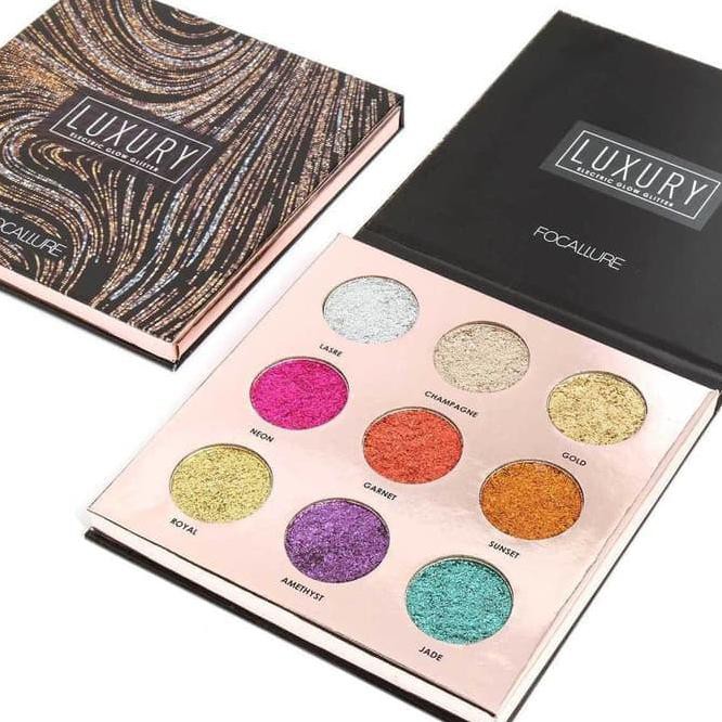 Best Seller Fa 55 Focallure 9 Warna Ultra Glame Glitter Eyeshadow - Eye Shadow