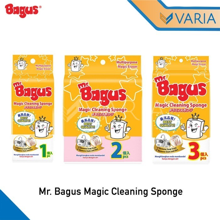 Mr. Bagus Magic Sponge 3 S Spon Ajaib Serbaguna Cuci Tanpa Sabun