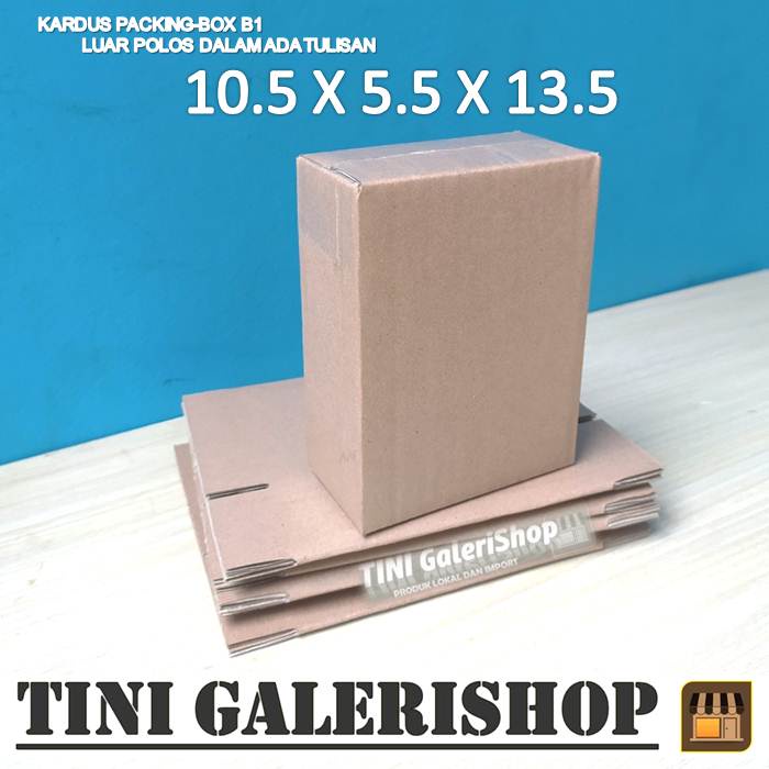 Kardus Packing Karton Box Uk.10.5x5.5x13.5 cm Luar Polos Dalam Ada Tulisan