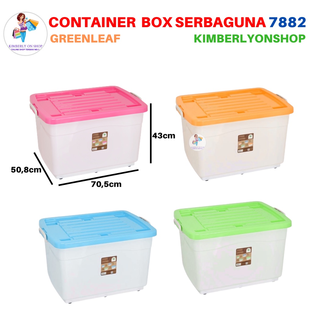 Container Box SIERRA 100 L Tempat Penyimpanan Roda 7882 Green Leaf