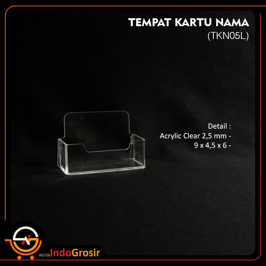 

Tempat Kartu Nama Akrilik Landscape - Acrylic Name Card Holder IDGTKN05L