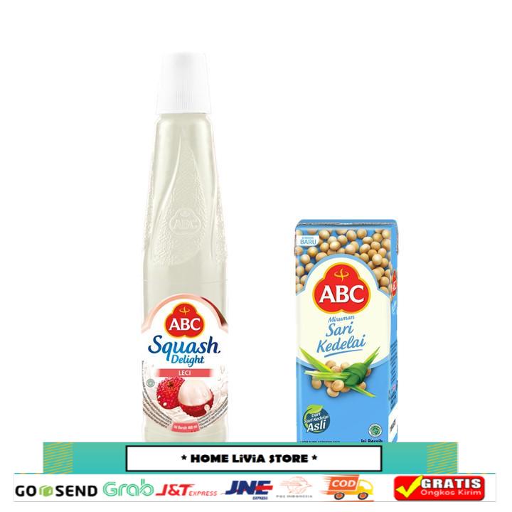 

ABC Sirup Squash Delight Leci 460 mL + Minuman Sari Kedelai 200 mL