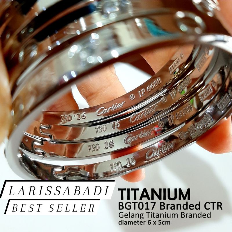 TITANIUM Gelang dewasa car**tier premium murah