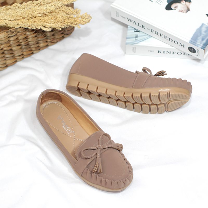 Mym2m Yolanda Sepatu Flat Wanita Balet Flatshoes Sol karet