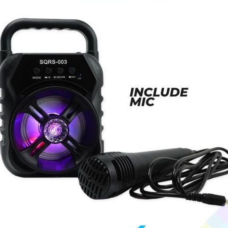 Speaker Bluetooth Portable XTM-5009 Speaker SQRS-003 bonus Mic Karaoke Radio Fm Speaker Mini Super Bass