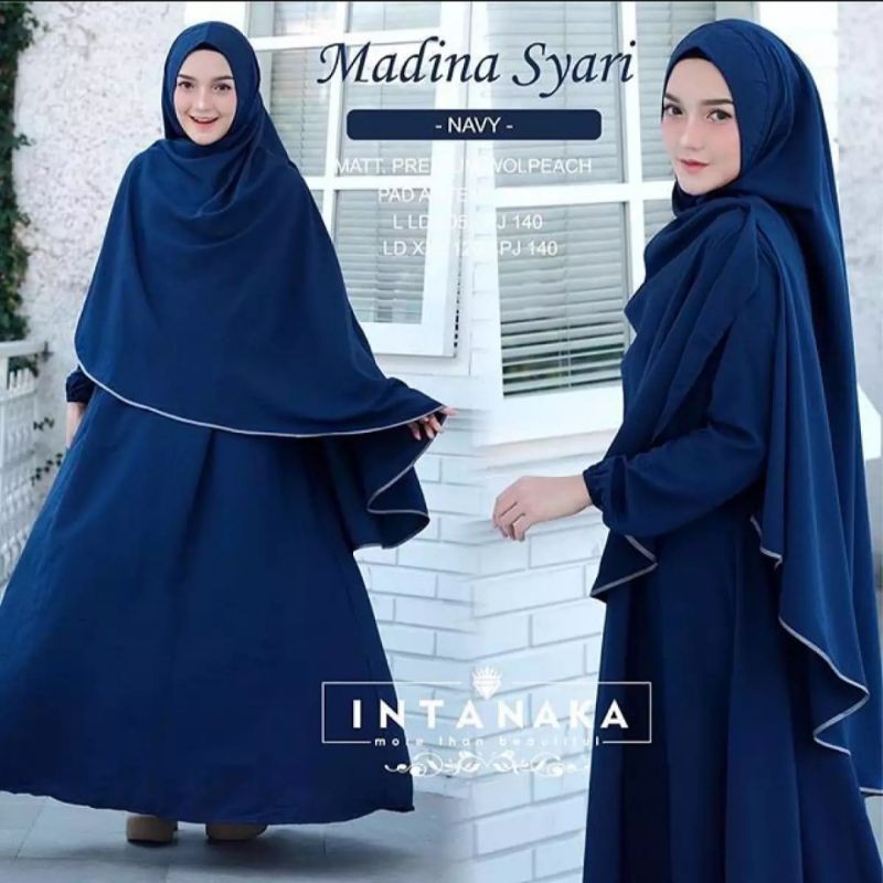 gamis madina syari/gamis set jilbab/gamis syari murah