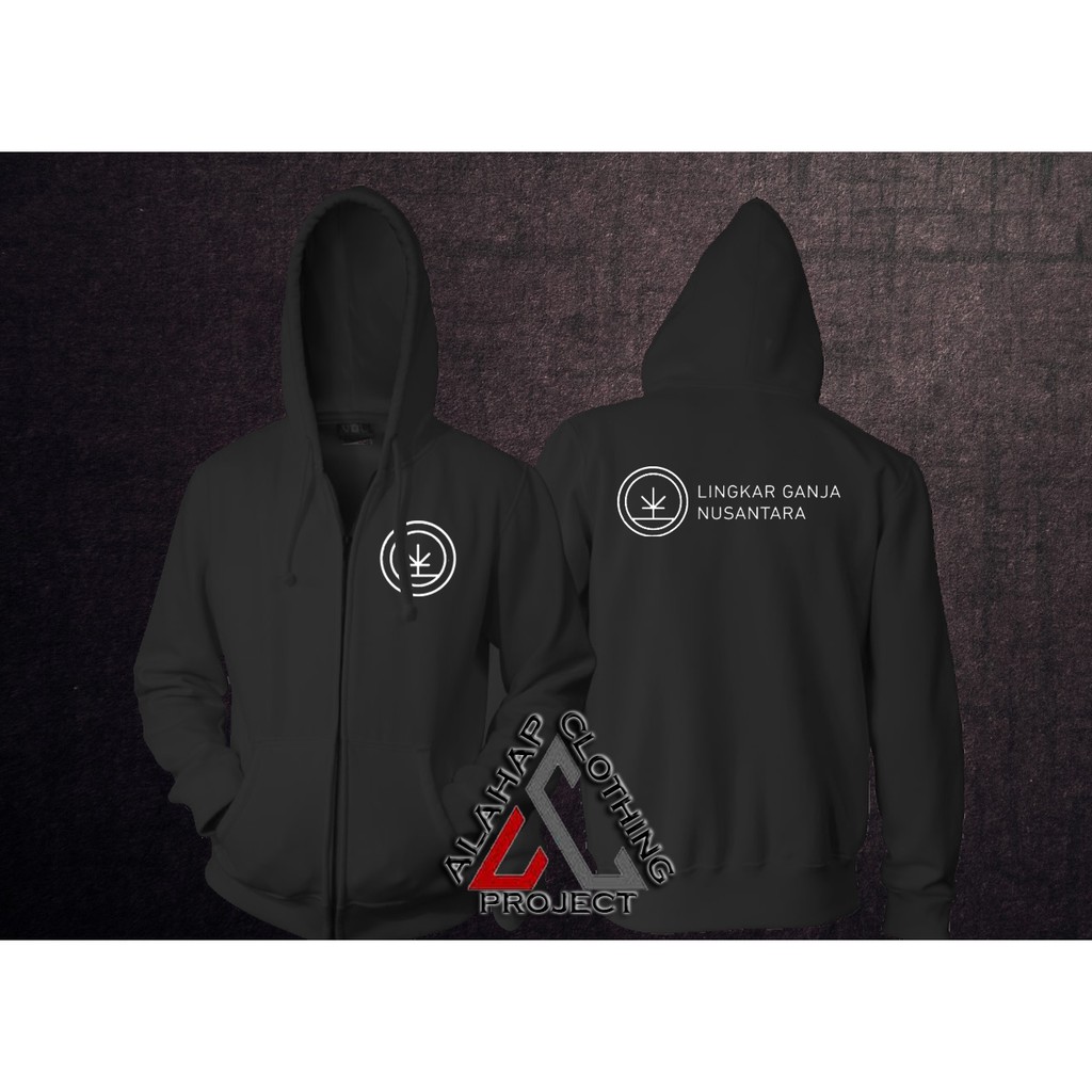 JAKET HOODIE ZIPPER LGN LINGKAR NUSANTARA - ALAHAP CLOTHING 01