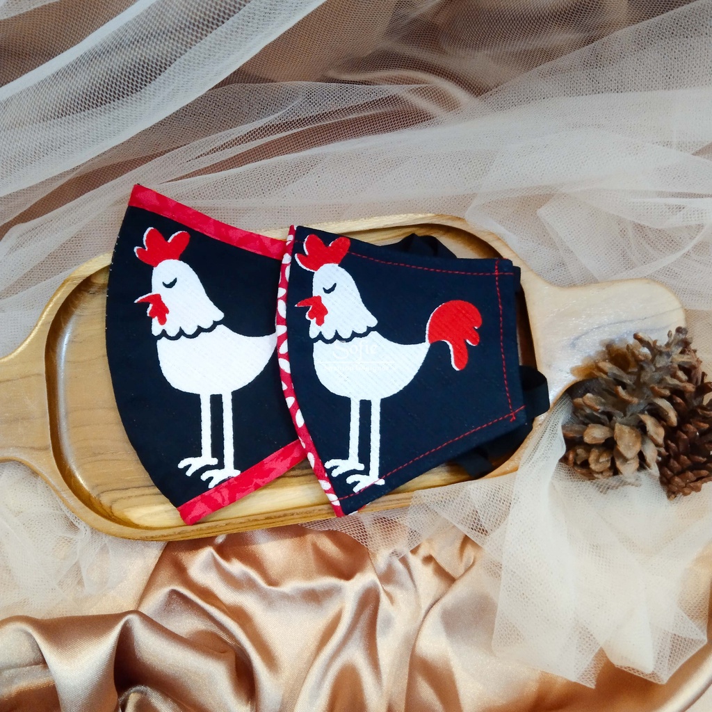 Masker Kain Duckbill Motif Ayam