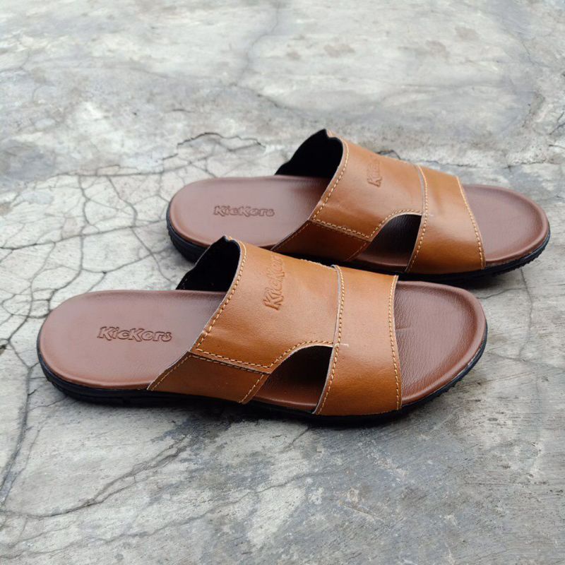 sandal Kickers 02/sandal kulit pria/sandal cowok terbaru/sandal murah/sandal fashion/sandal casual