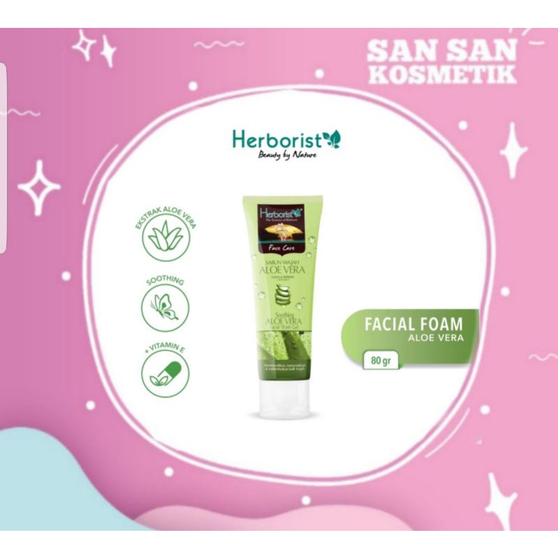 Herborist Aloe Vera Facial Wash (Sabun Cuci Muka) 80gr