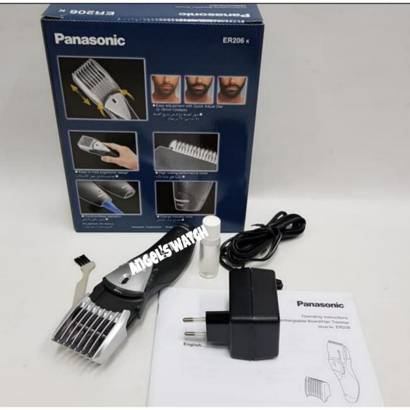 alat cukur rambut panasonic ER206 rechargeable beard/ hair trimmer