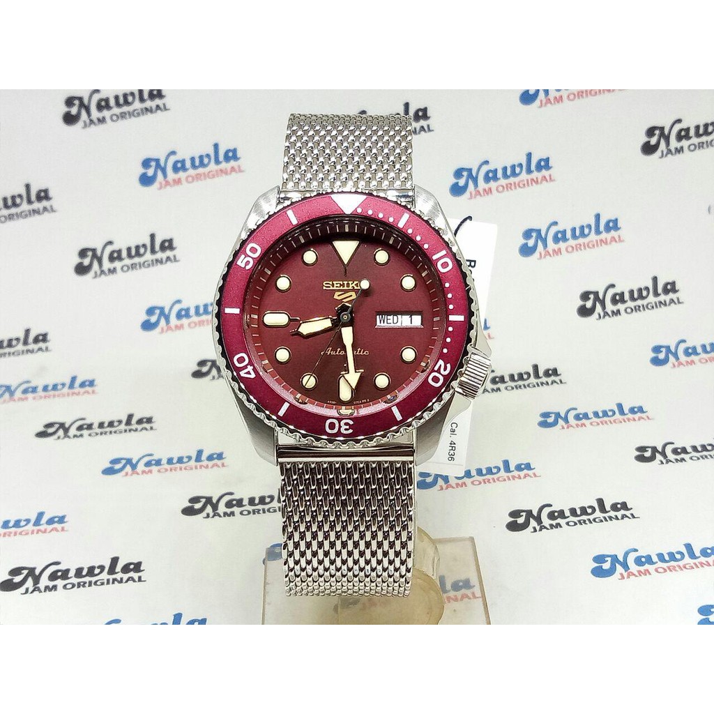 Seiko 5 Sports SRPD69K1 Automatic Maroon Dial - Jam Tangan Pria SRPD69