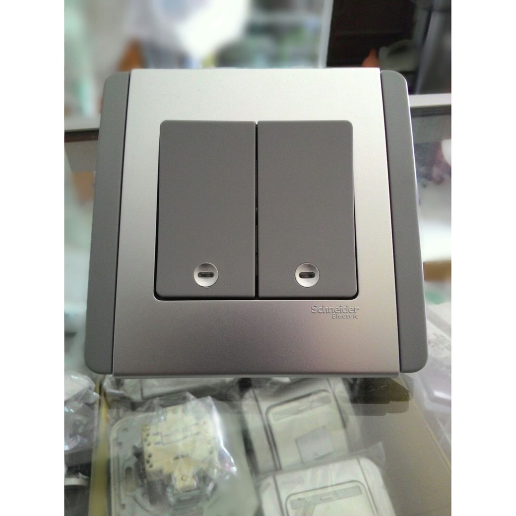 Saklar seri neo (silver) schneider