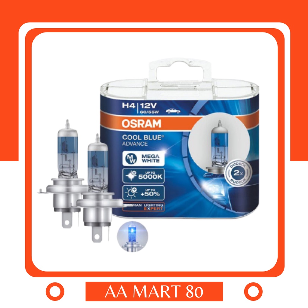 Lampu Bohlam Mobil OSRAM COOLBLUE ADVANCE CBA H4
