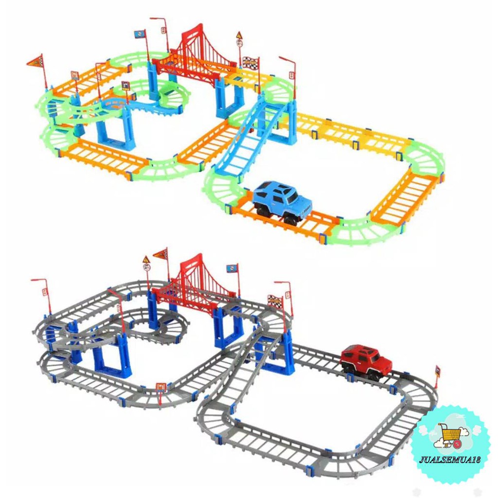 [JUALSEMUA18](Y-1)Mainan Mobil Elektrik Track Roller Coaster Warna-warni Bahan Plastik ABS  Ana