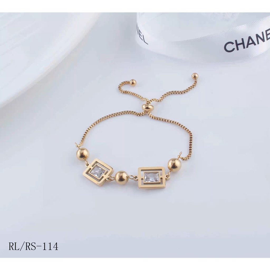 Set Titanium Perhiasan Kalung Dan Gelang Fashion Jewellery 9743