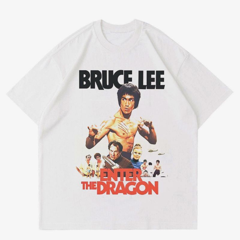 T-shirt | Oversize | KAOS VINTAGE BRUCE LEE "ENTER THE DRAGON" | T-SHIRT FILM VINTAGE KUNG FU | BAJU