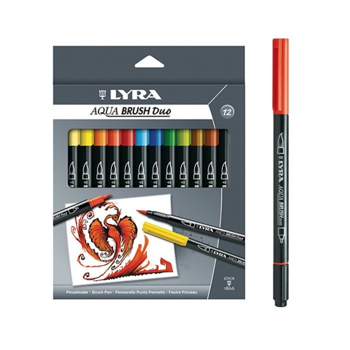 

Spidol desainer Manga AQUA BRUSH DUO 12 warna