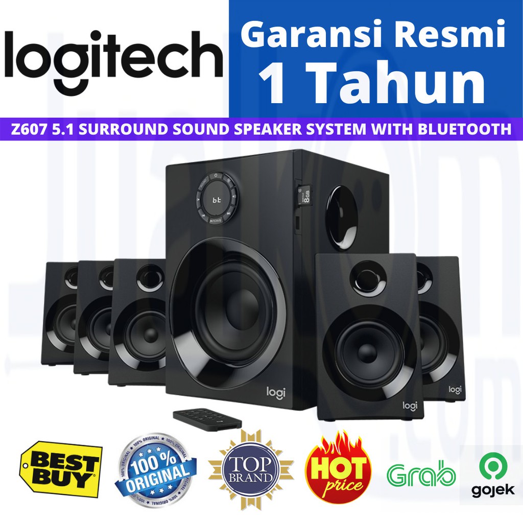 Logitech Z607 5.1 Surround Sound Speaker System with Bluetooth