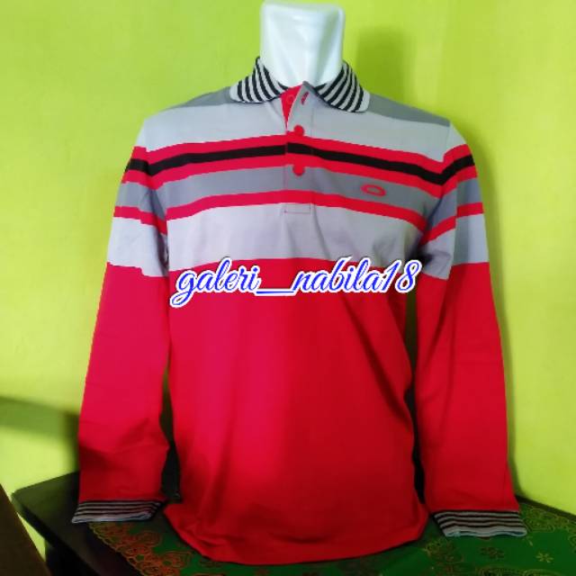 Kaos kerah OTO ONO lengan panjang 100% original full tag