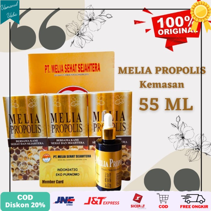 

◾COD◾ Melia Propolis Asli Kemasan 55ml Satuan