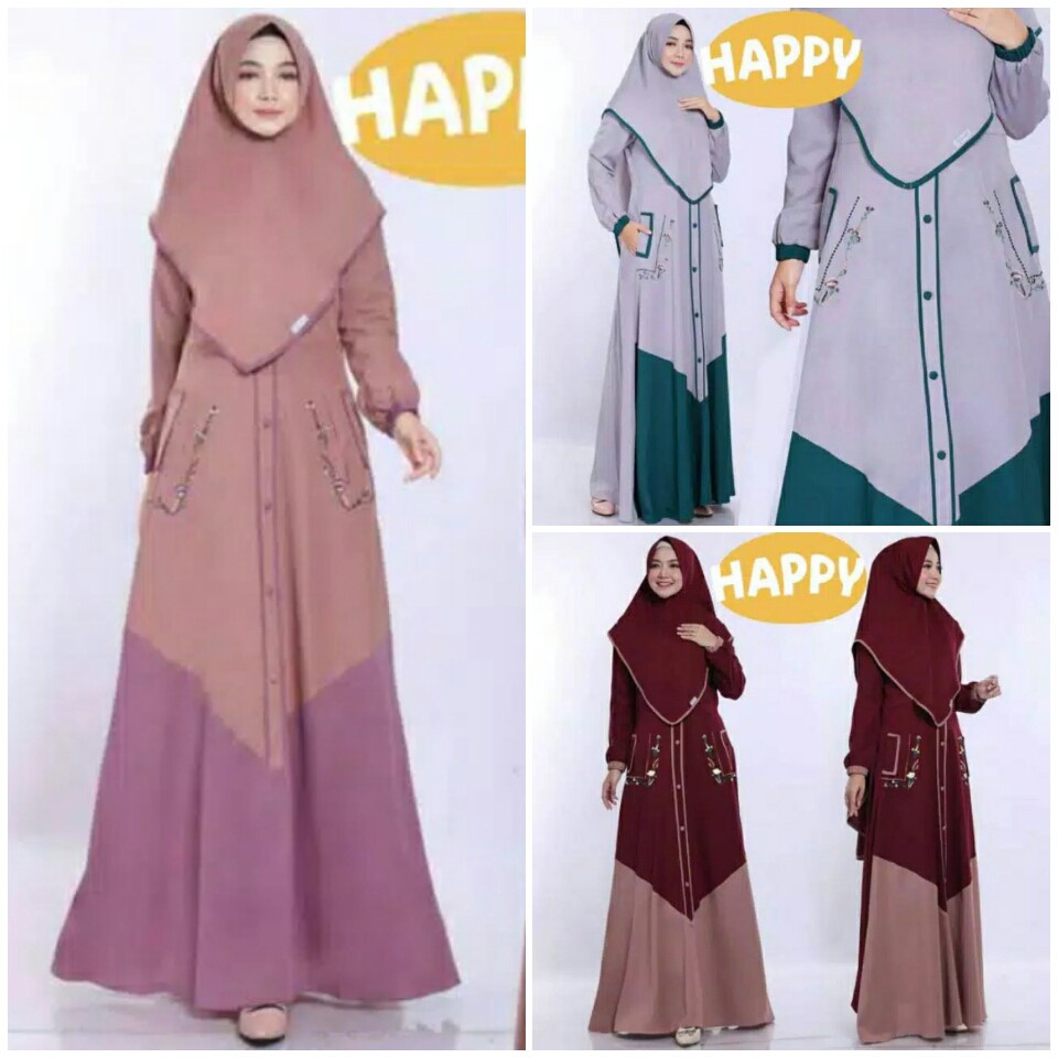 DISKON SANIYA SYAR'I / GAMIS SYARI WANITA KEKINIAN / GAMIS MUSLIM / GAMIS