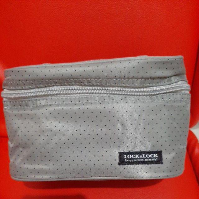 Lunch Box Tempat Bekal Lock N Lock Hpl752dr Lunch Box 2p Set Bag Spoon Fork Set (hpl752dr)