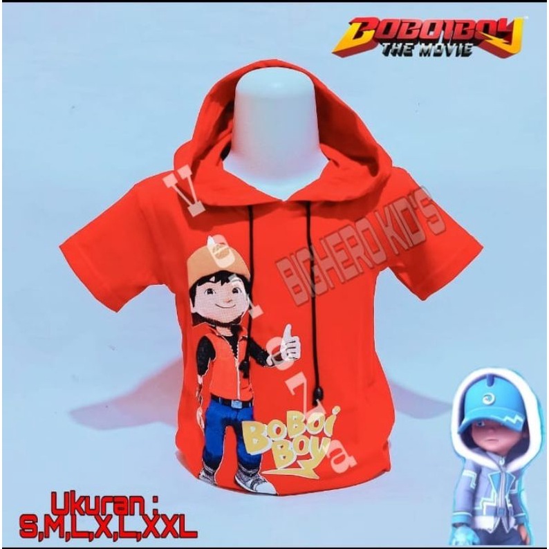 COD | Kaos anak Hoodie Boboiboy | baju anak laki-laki lengan pendek usia 2-10tahun