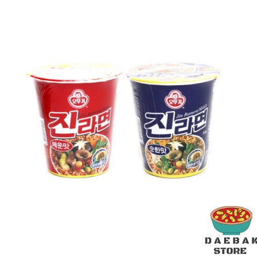 

Jin Ramyeon Cup Rasa Mild Dan Spicy Made In Korea 65 Gr