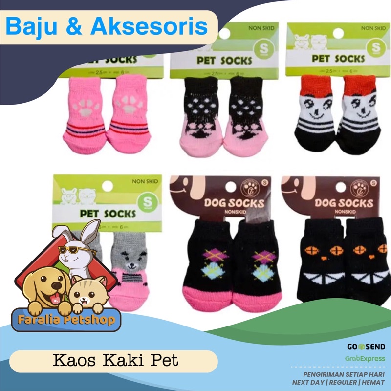 Kaos Kaki Anjing Kucing Motif Lucu Sock Dog Cat Socks Acak